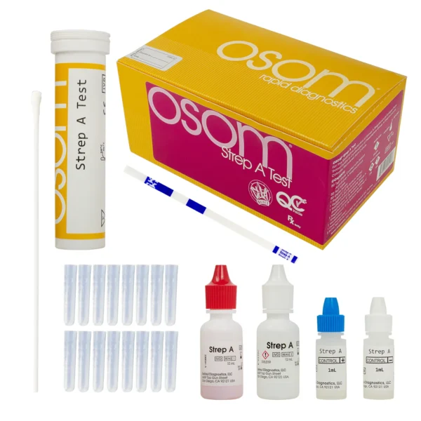 SEKISUI OSOM Strep A Test Box Components | GSE Medical Supplies