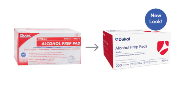 Dukal Alcohol Prep Pads Box New Look | GSE Medical Supplies