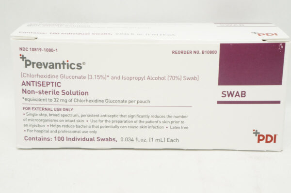 PDI Antiseptic Swab Pads Box Exterior | GSE Mediacl Supplies