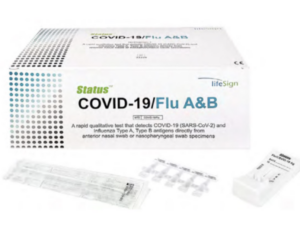 Status COVID-19/FLu A&B Test Box Exterior | GSE Medical Supplies