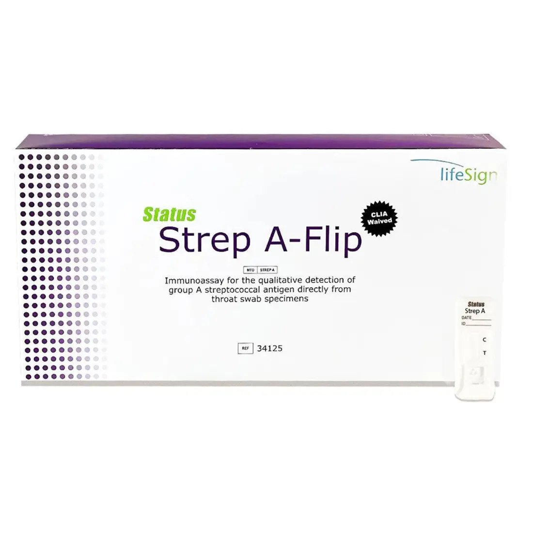 strep a flip cassette, 25 tests, strep testing, point of care