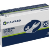 Box of Halyard Sterling Nitrile powder-free exam gloves, size XS.