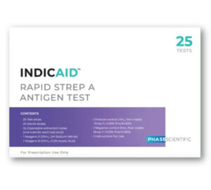 Rapid Strep A test, indicaid, Phase Scientific, antigen test
