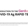 SARS-CoV-2 point-of-care testing, Genbody COVID-19 Ag Test Packaging and Instructions.