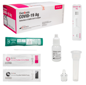 Genbody COVID-19 Ag Test Kit with Testing Components, Point-of-Care.