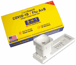 antigen test, covid19, flu, influenza, 3 in 1, caresuperb accessbio
