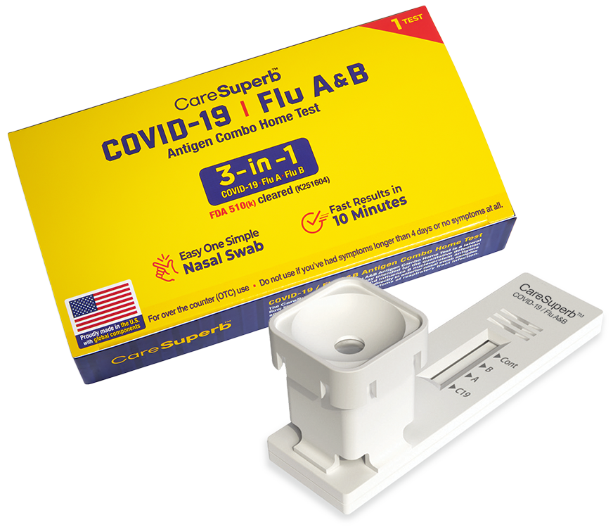 antigen test, covid19, flu, influenza, 3 in 1, caresuperb accessbio
