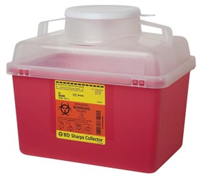 BD Multi-use Nestable Sharps Collector -Clear top- various sizes