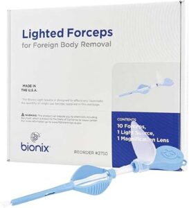 Bionix Lighted Forceps for Foreign Body Removal (10 count)