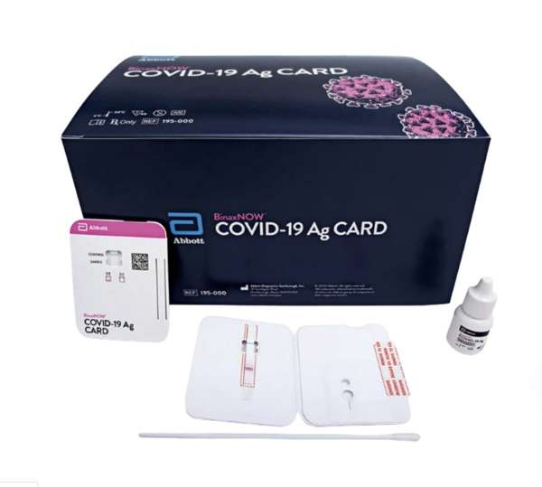 Abbott BinaxNOW COVID-19 Ag Card Kit, CLIA Waived