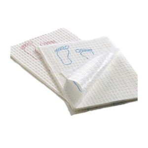 GRAHAM MEDICAL DISPOSABLE TOWELS-Towel, White/Blue, 13.5" x 18", Footprint