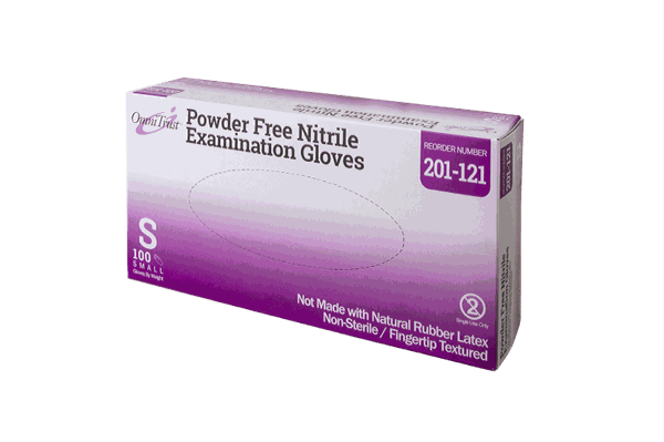 OmniTrust 201-100 series- Blue Nitrile Powder Free Examination Glove