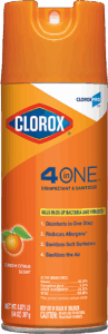 CloroxPro™ Clorox® 4 in One Disinfectant & Sanitizer, Citrus Scent, 14 oz