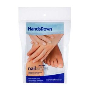 GRAHAM MEDICAL HANDS DOWN NAIL CARE-Nail Wipes, 2"x2", White, Hands Down