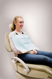 GRAHAM MEDICAL PATIENT BIBS-Patient Bib, TTP, 13½" x 18", Blue, 2-Ply