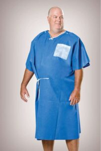GRAHAM MEDICAL AmpleWear Gown, 40" x 50", Blue, up to Size 9