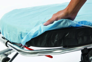 GRAHAM MEDICAL EMS BARRIER FITTED SHEET-SnugFit® Fitted Sheet, EMS Barrier, 30" x 84", Non-Woven, Poly, Blue