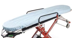 GRAHAM MEDICAL POWERFIT® BARRIER STRETCHER SHEET-Sheet, Powerfit® Barrier, 33" x 89", Non-Woven Poly, Light Blue