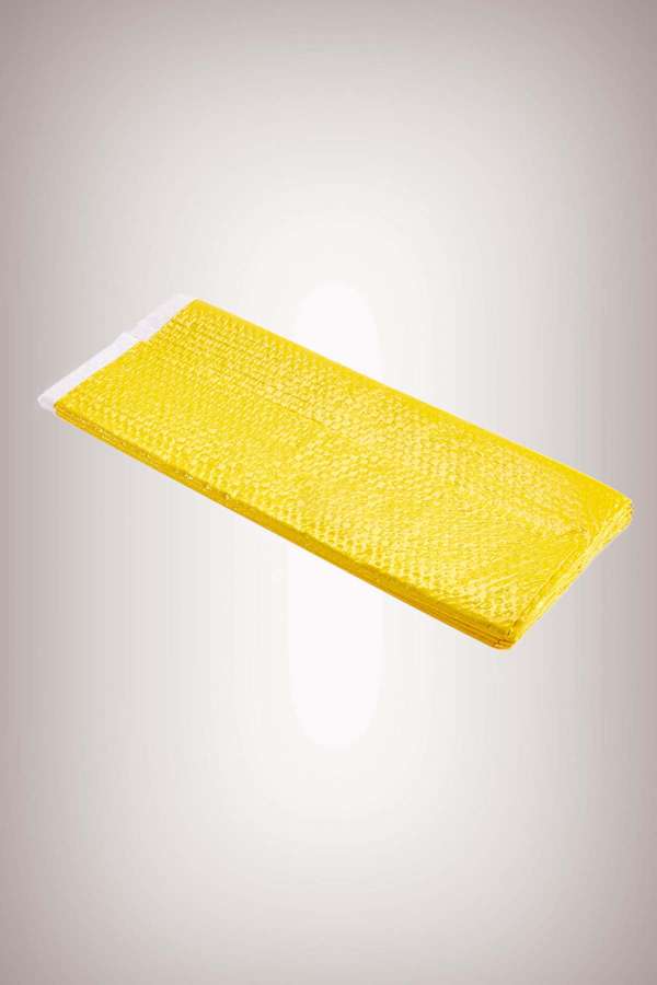 GRAHAM MEDICAL VISIBLANKET-Blanket, 54" x 84", Yellow/ White, Poly/ Tissue, 5/bg, 5 bg/cs