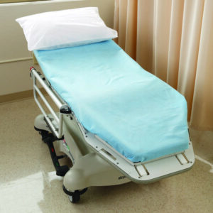 GRAHAM MEDICAL EMS BARRIER FITTED SHEET-SnugFit® Fitted Sheet, ER Barrier, 40" x 89", Non-Woven, Poly, Blue