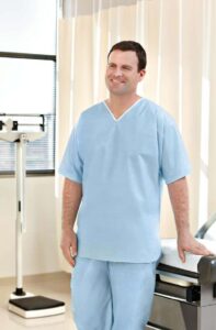 GRAHAM MEDICAL DISPOSABLE SMS SCRUBS-Pants, SMS, Medium, Light Blue