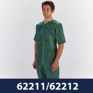 GRAHAM MEDICAL DISPOSABLE ELITE NON-WOVEN SCRUBS-Shirt, Non-Woven, XXX-Large, Green