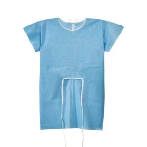 GRAHAM MEDICAL NON-WOVEN EXAMINATION GOWN-Exam Gown, Non-woven, 36"x48" Blue, SMS, XL,