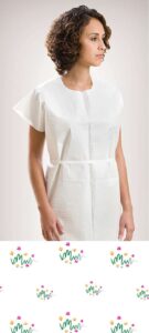 GRAHAM MEDICAL TISSUE/POLY/TISSUE EXAMINATION GOWN-Exam Gown, TPT, 30" x 42", Wildflower®