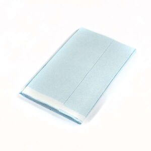 GRAHAM MEDICAL TISSUE/POLY/TISSUE DRAPE & BED SHEETS-Fanfold Bed Sheet, Super Tissue/ Poly/ Tissue, Blue, 40" x 84"