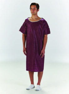 GRAHAM MEDICAL NON-WOVEN GOWN-Gown, Nonwoven, with Snaps, Small, Maroon