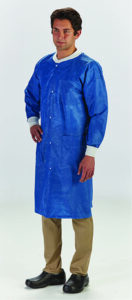 GRAHAM MEDICAL ELITE LAB COAT-Labmates Coat,  3-Pocket, Small, Nonwoven, Blue