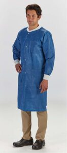 GRAHAM MEDICAL ELITE LAB COAT-Labmates Coat,  3-Pocket, X-Large, Nonwoven, Blue