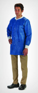 GRAHAM MEDICAL ELITE LAB COAT-Labmates Jacket, 3-Pocket, X-Large, Nonwoven, Blue