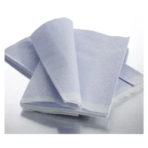 GRAHAM MEDICAL TISSUE/POLY/TISSUE DRAPE & BED SHEETS-Fanfold Bed Sheet, Tissue/ Poly/ Tissue, Blue, 40" x 72"