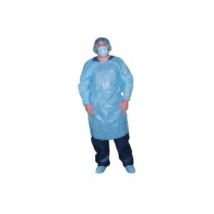 DUKAL ISOLATION GOWNS- Poly Coated, Impervious, Blue