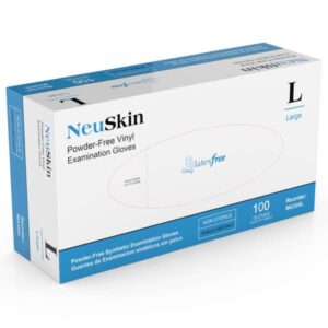 MEDGLUV Neuskin Exam Glove - Vinyl, Powder-Free, Clear, Smooth, Beaded Cuff, Non-Sterile-MG300_ Series