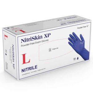 MEDGLUV Nitriskin XP Nitrile exam glove- Powder-Free, 8ml Chemo Tested, Textured, Non-Sterile -MG5008S