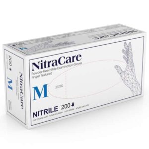 MEDGLUV Nitracare Nitrile exam glove- Powder-Free, Textured Finger, Cobalt Blue, Non-Sterile -MG505_ Series