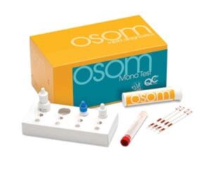 SEKISUI OSOM® Mono Test CLIA Waived (Whole Blood), Plus Contains 2 Additional Test Sticks For External QC Testing, 25 tests/kit -145