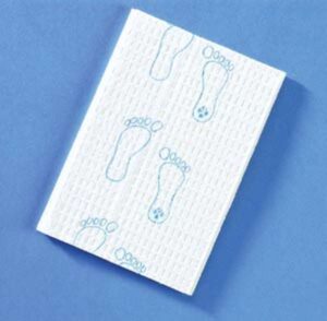 GRAHAM MEDICAL PODIATRIC TOWELS-Polyback Towel, 13½" x 18", Footprint®, Blue, 3-Ply
