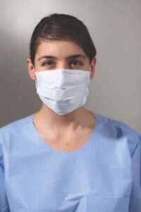 HALYARD KC100 surgical & procedure masks- ASTM Level 1, Earloops, Blue