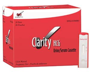 CLARITY DIAGNOSTICS PREGNANCY - Clarity HCG Combo Cassette