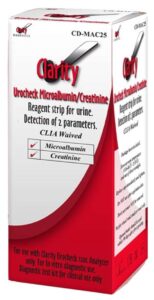 Clarity Diagnostics Urinalysis - Urocheck Microalbumin/Creatinine Urine Strips (CLIA Waived)