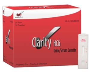 Clarity hCG Single Step Combo Urine/Serum Pregnancy Test Kit