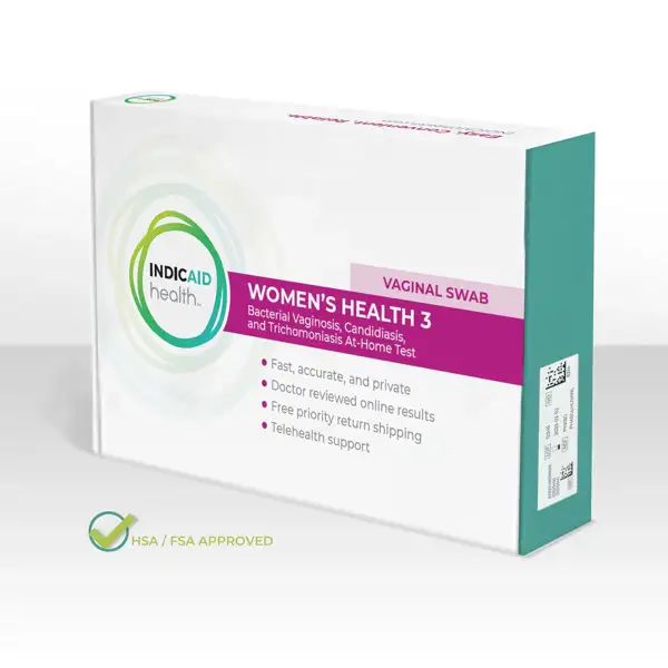 INDICAID HEALTH – Women's Health 3 - Bacterial Vaginosis, Candidiasis, and Trichomoniasis At-Home Test– RWH0323