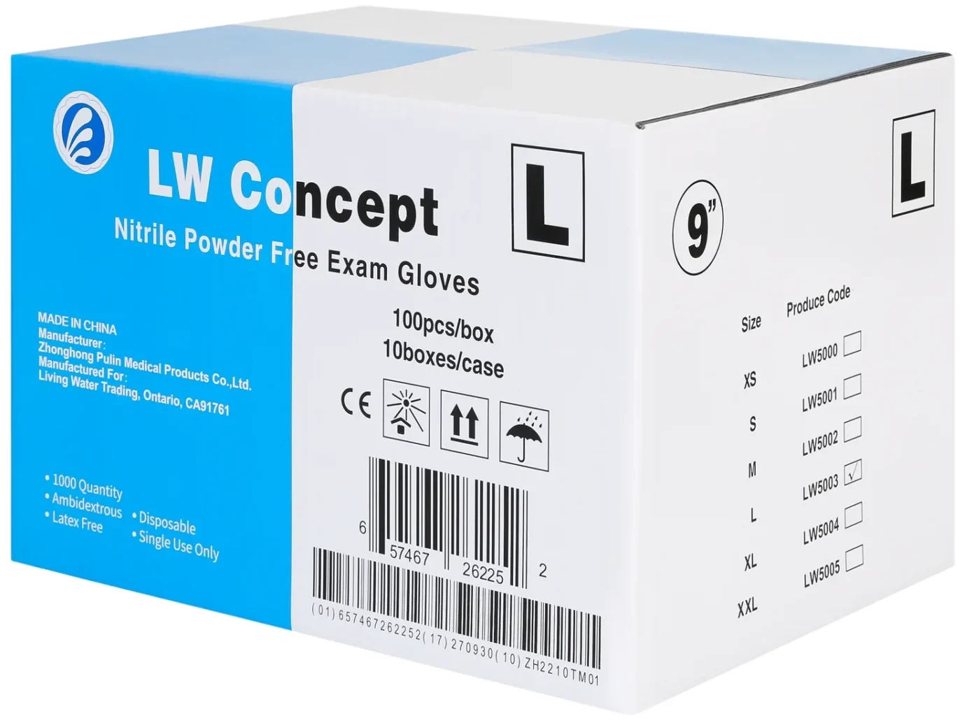 4 mil blue nitrile gloves latex free powder free