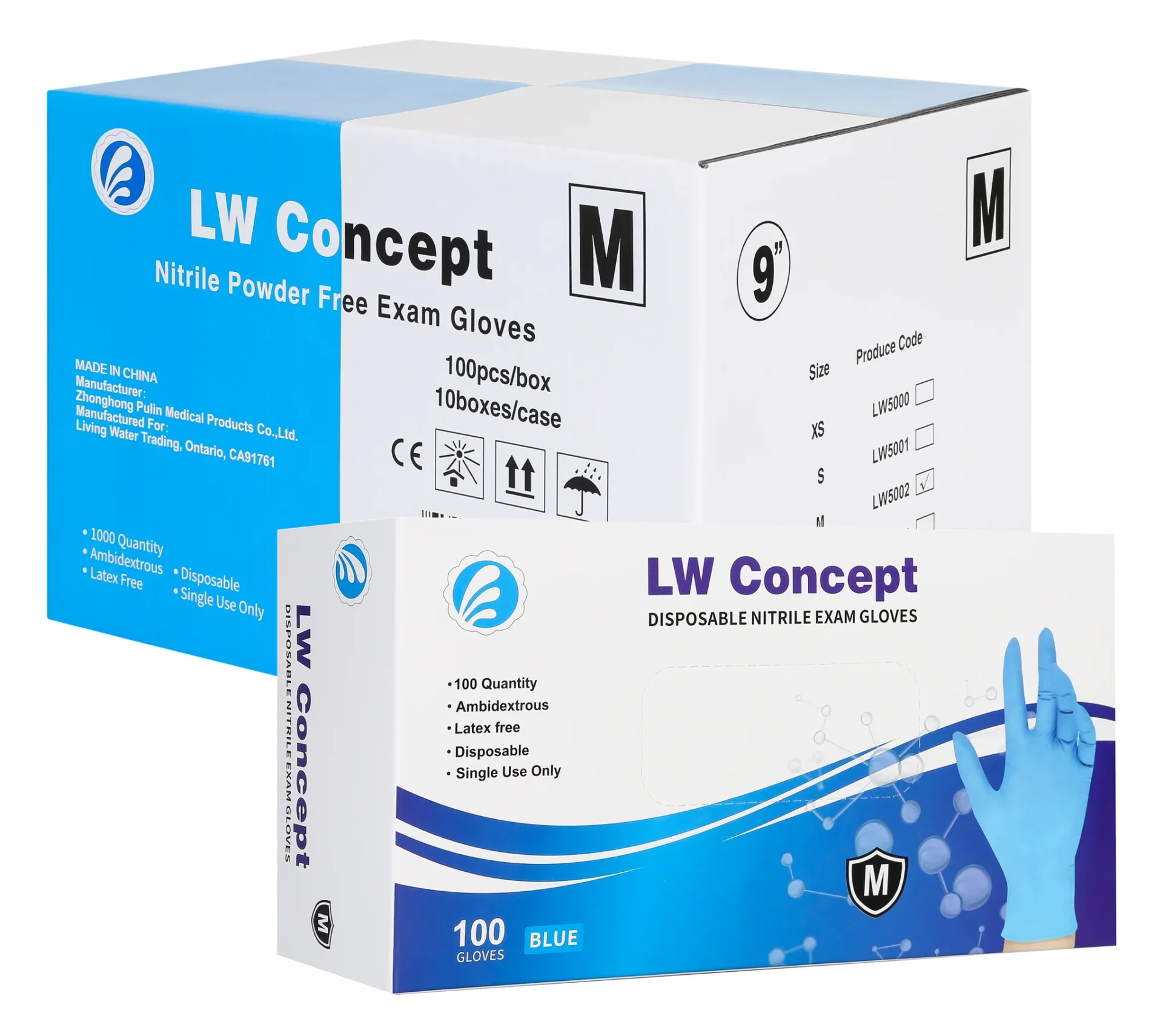 medium 4 mil blue nitrile gloves latex free powder free, 4 mil blue nitrile gloves,