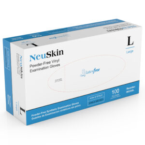 MEDGLUV Neuskin Exam Glove - Vinyl, Powder-Free, Clear, Smooth, Beaded Cuff, Non-Sterile-MG300_ Series