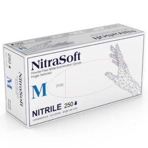 MEDGLUV Nitrasoft Nitrile exam glove- Powder-Free, Textured Finger, Cobalt Blue, Non-Sterile -MG5250_ Series
