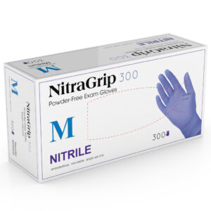 MEDGLUV Nitragrip 300 nitrile exam glove- Powder-Free, Textured Finger, 3.2ml, Teal Blue, Non-Sterile -MG5400_ Series